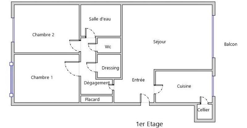 Appartement - 71 m² - 3 pièces