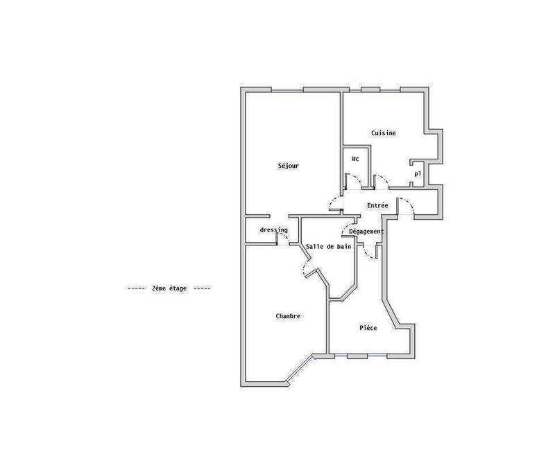 Appartement - 57 m² - 3 pièces