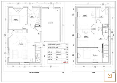 Maison - 101 m² - 6 pièces