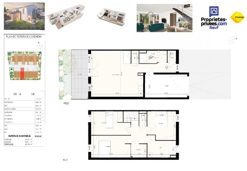 Maison - 91 m² - 4 pièces