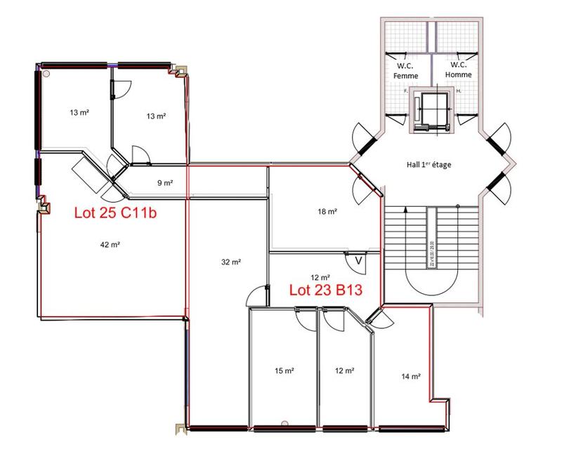 Bureau - 203 m² - 7 pièces