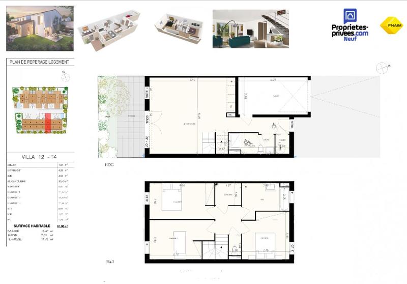 Maison - 91 m² - 4 pièces