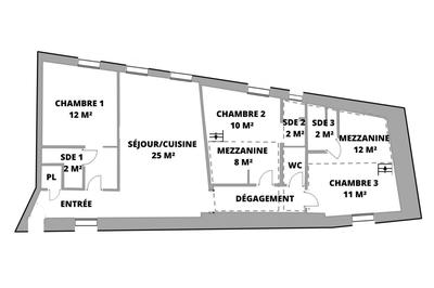 Appartement - 90 m² - 4 pièces