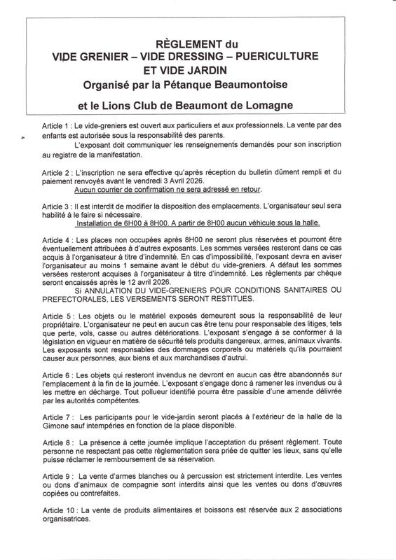 Vide greniers ,vide dressing, puériculture et vide jardin