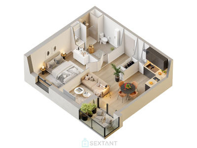 Appartement - 46 m² - 2 pièces