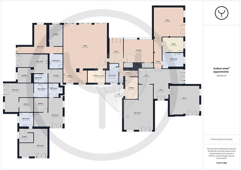 Immeuble - 660 m² - 15 pièces