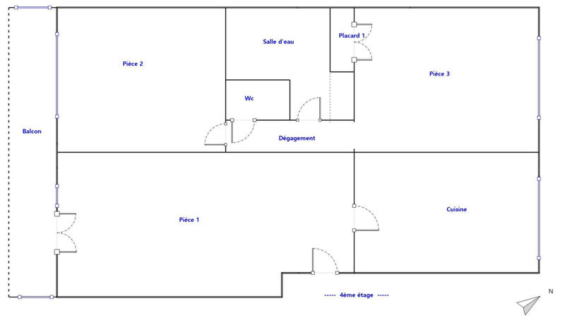 Appartement - 59 m² - 3 pièces