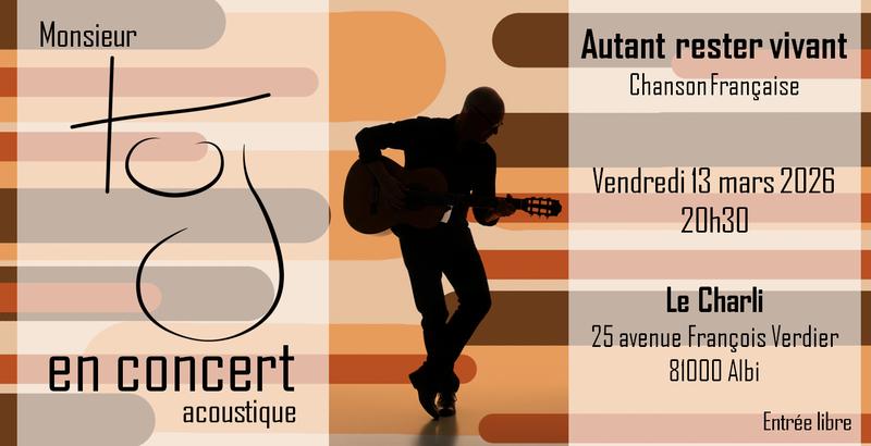 Monsieur Tuj en concert : « Autant rester vivant »