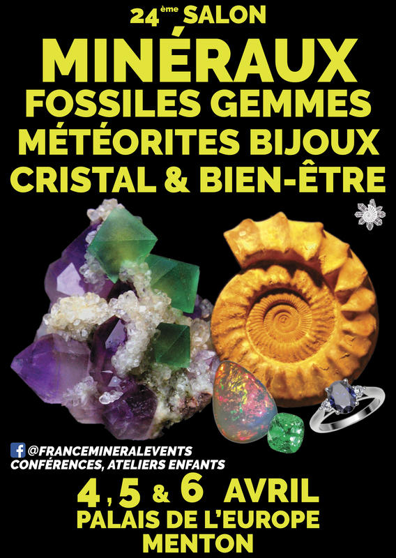 24ᵉ Salon des Minéraux de Menton - Minéraux, Fossiles, Gemmes, Bijoux, Cristal &amp; Bien-être