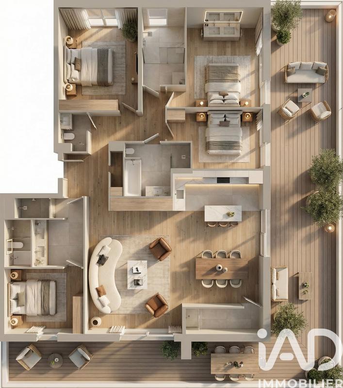 Appartement - 146 m² - 5 pièces