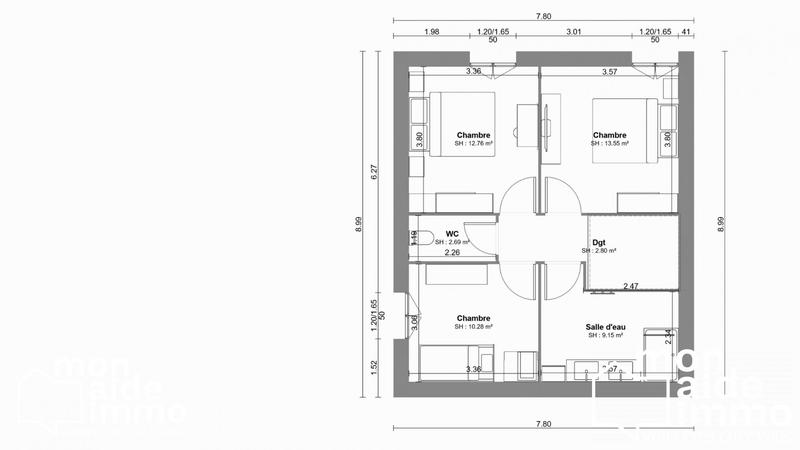 Maison - 120 m² - 4 pièces