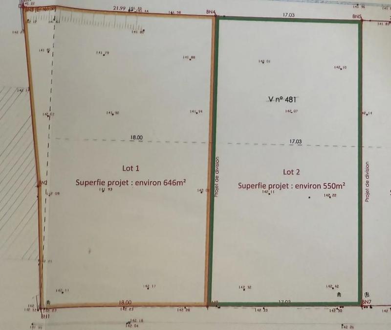 Terrain constructible - 646 m²