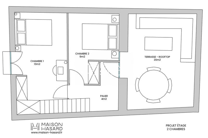 Maison - 75 m² - 2 pièces