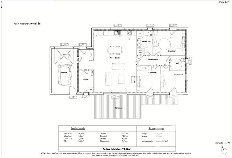 Maison - 99 m² - 4 pièces