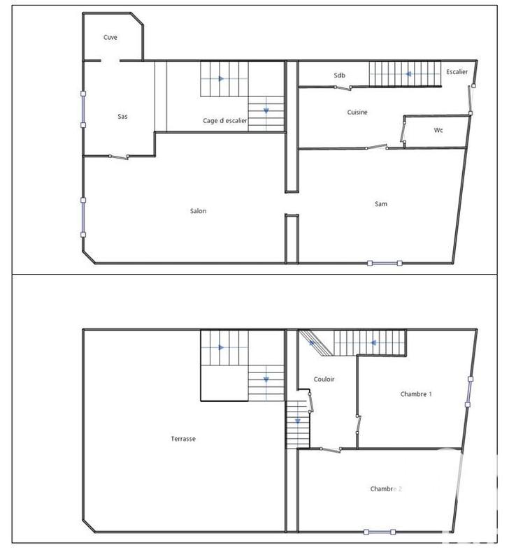 Maison de village - 74 m² - 4 pièces