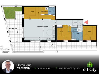 Appartement - 97 m² - 4 pièces