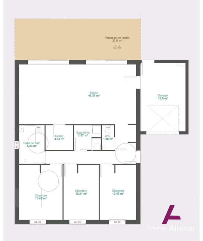 Maison - 95 m² - 4 pièces