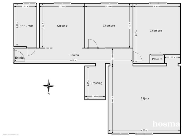 Appartement - 68 m² - 3 pièces