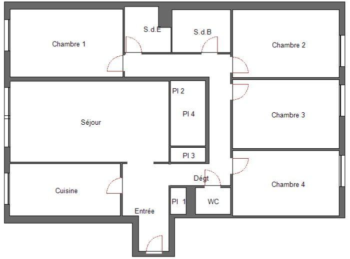 Appartement - 96 m² - 5 pièces