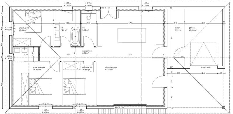 Maison - 116 m² - 4 pièces