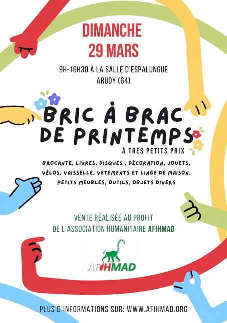 Bric à brac de printemps par l'association Afihmad