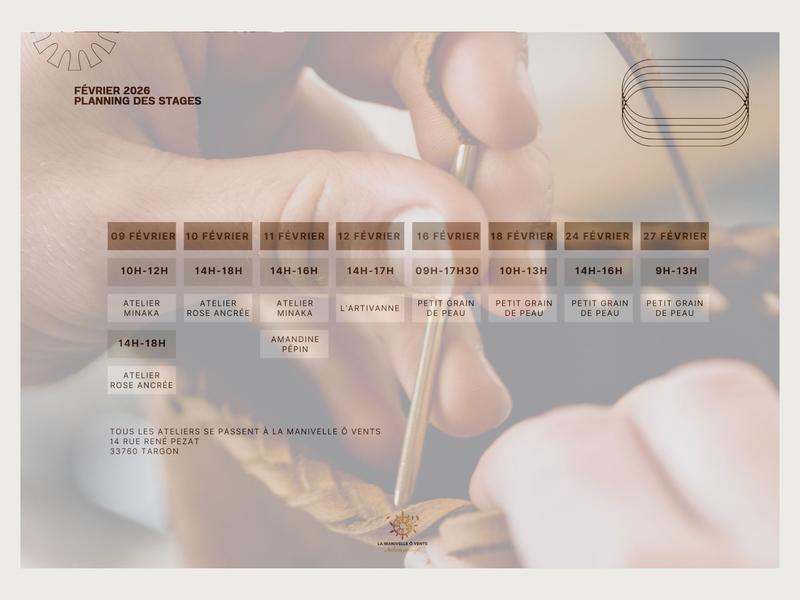 Stages artisanaux à la Manivelle Ô vents