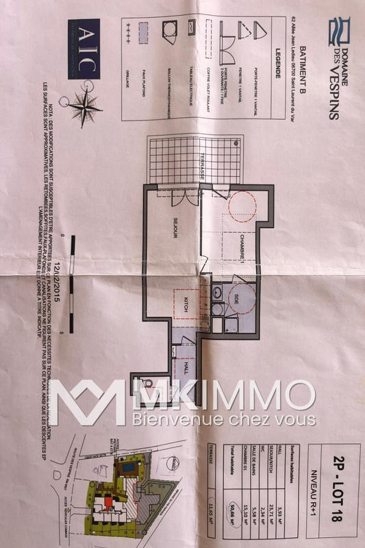 Appartement - 52 m² - 2 pièces