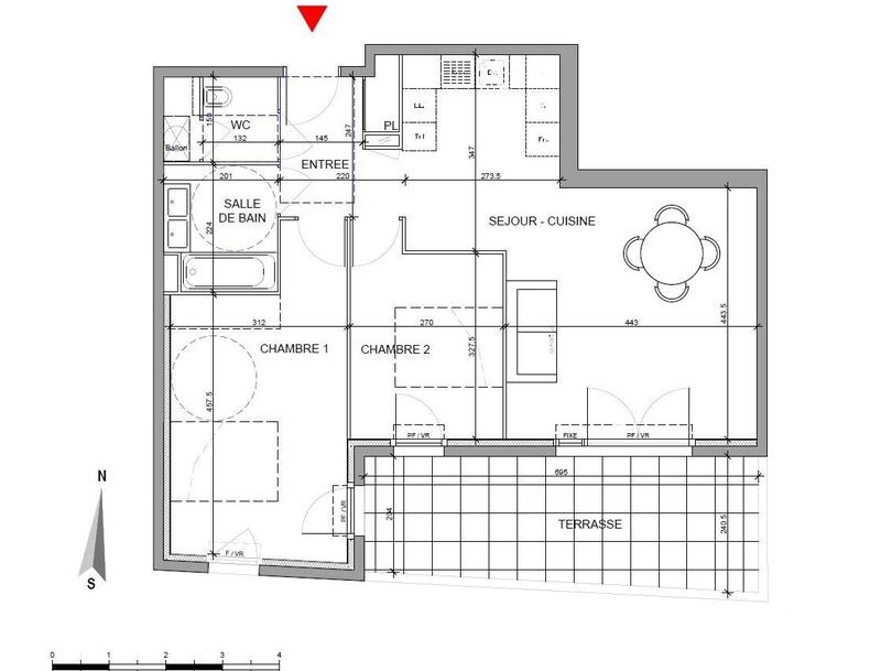 Appartement - 65 m² - 3 pièces