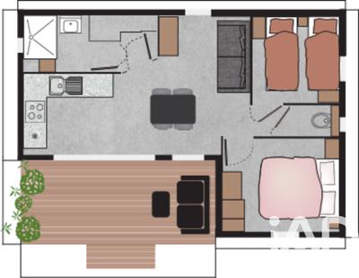 Châlet - 35 m² - 3 pièces