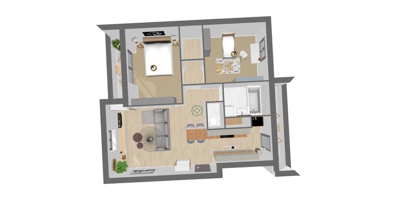 Appartement - 54 m² - 3 pièces