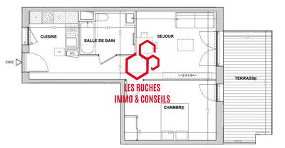 Appartement - 46 m² - 2 pièces