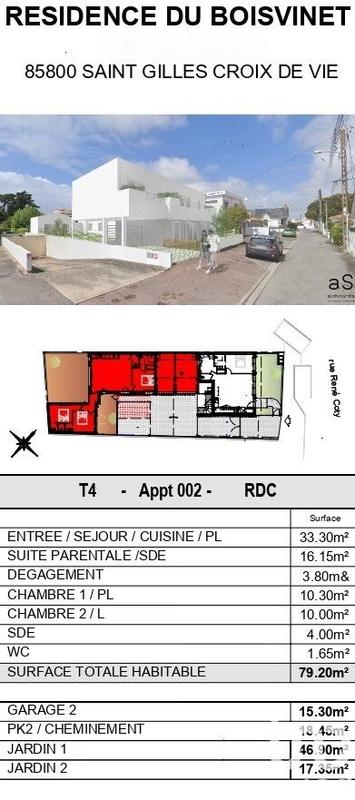 Appartement - 79 m² - 4 pièces