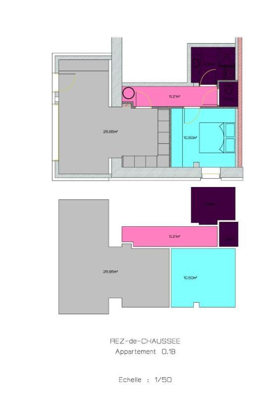 Appartement - 47 m² - 2 pièces