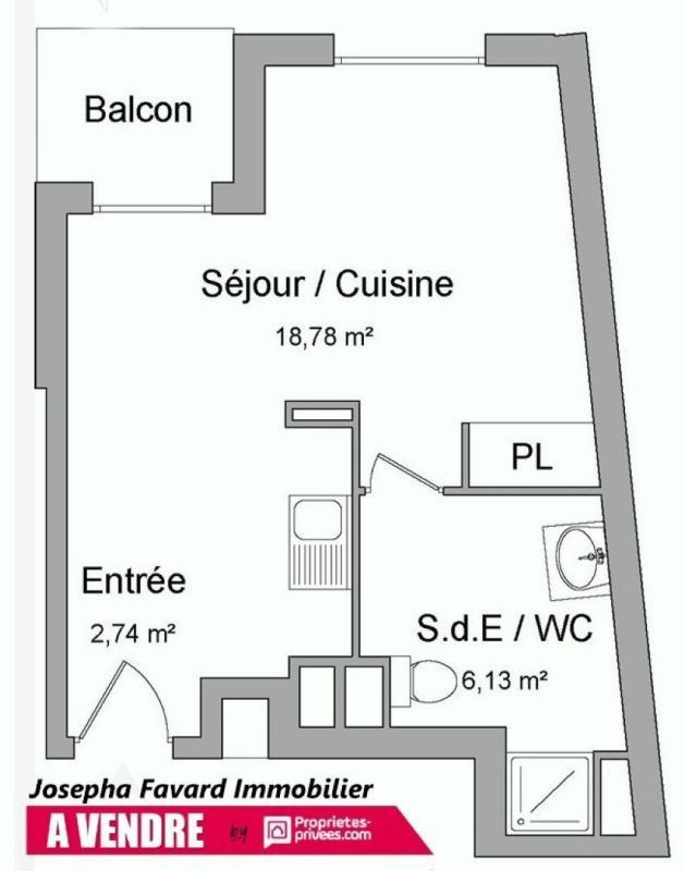 Appartement - 27 m² - 1 pièce