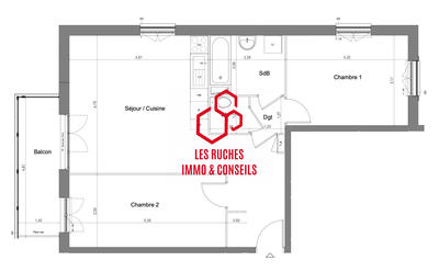 Appartement - 67 m² - 3 pièces