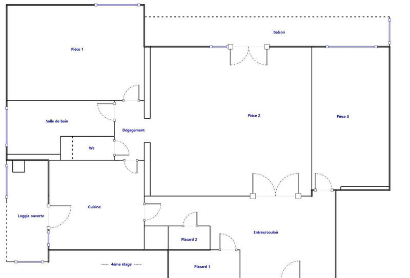 Appartement - 56 m² - 3 pièces