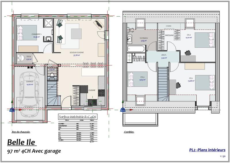 Maison - 97 m² - 5 pièces