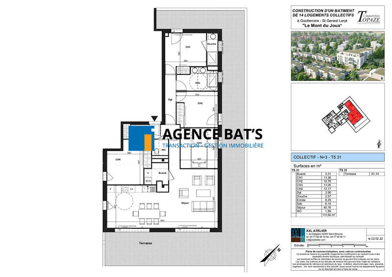Appartement - 111 m² - 5 pièces