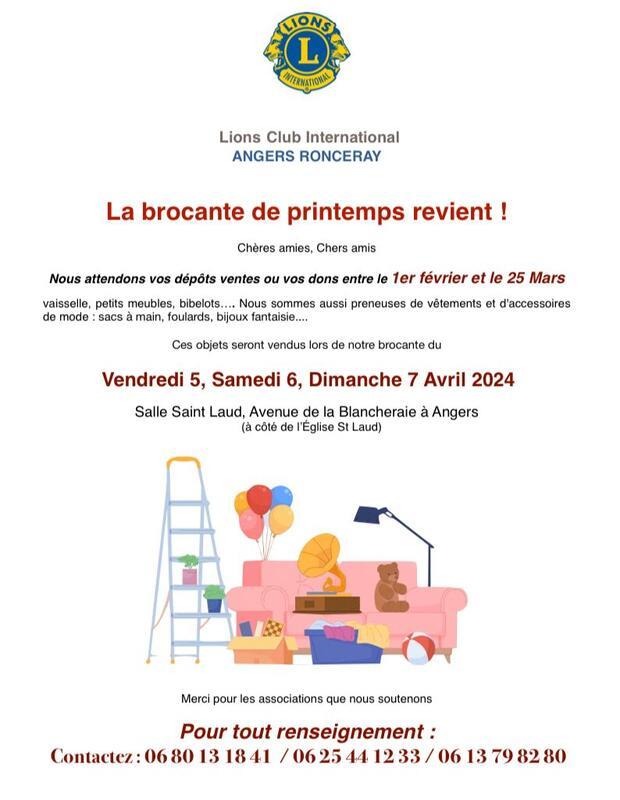 Brocante d'angers ronceray - lions club féminin