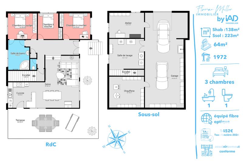 Maison - 138 m² - 6 pièces