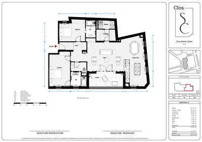 Appartement - 111 m² - 3 pièces