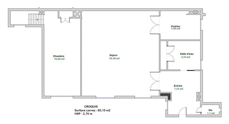 Appartement - 67 m² - 2 pièces