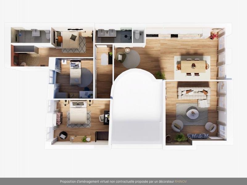 Appartement - 122 m² - 4 pièces