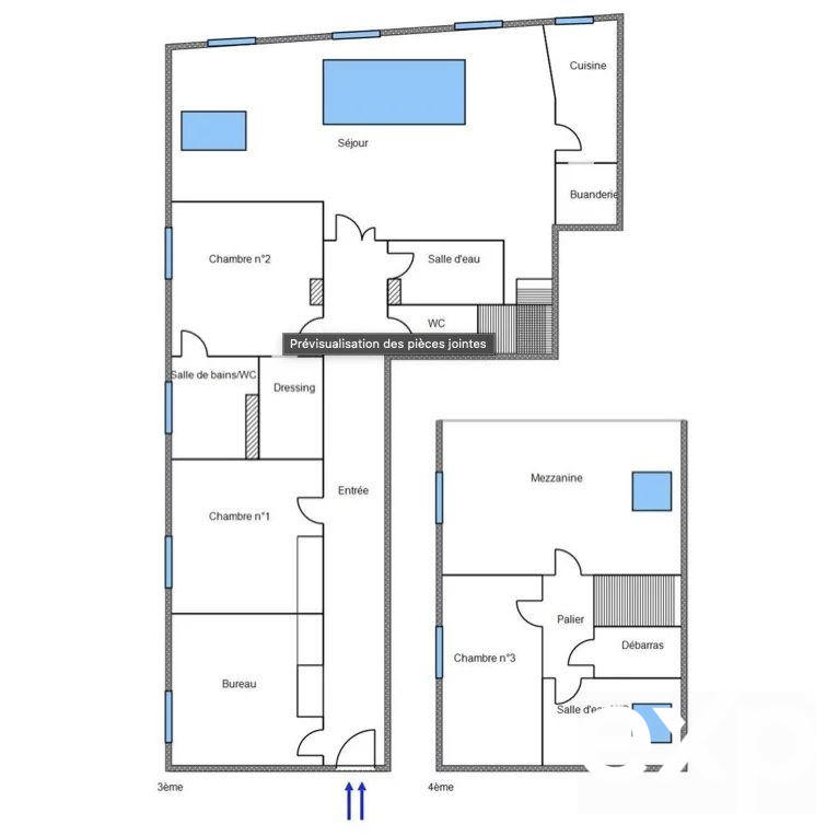 Appartement - 179 m² - 6 pièces
