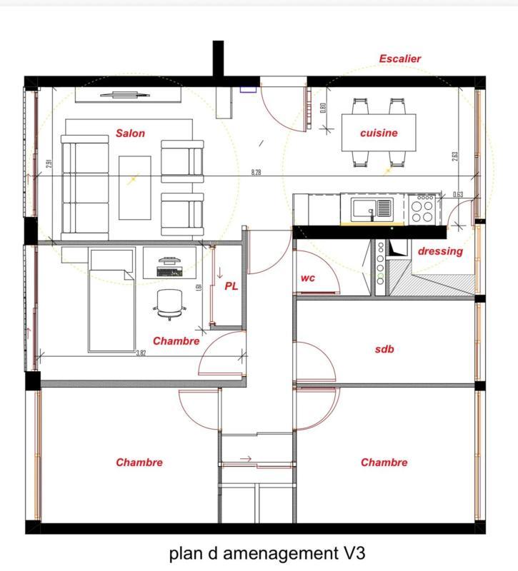 Appartement - 64 m² - 3 pièces