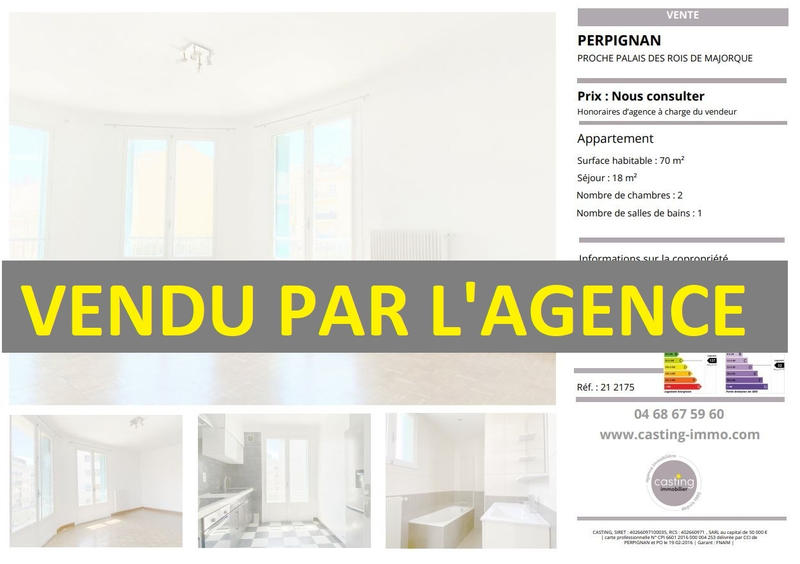 Appartement - 70 m² - 3 pièces