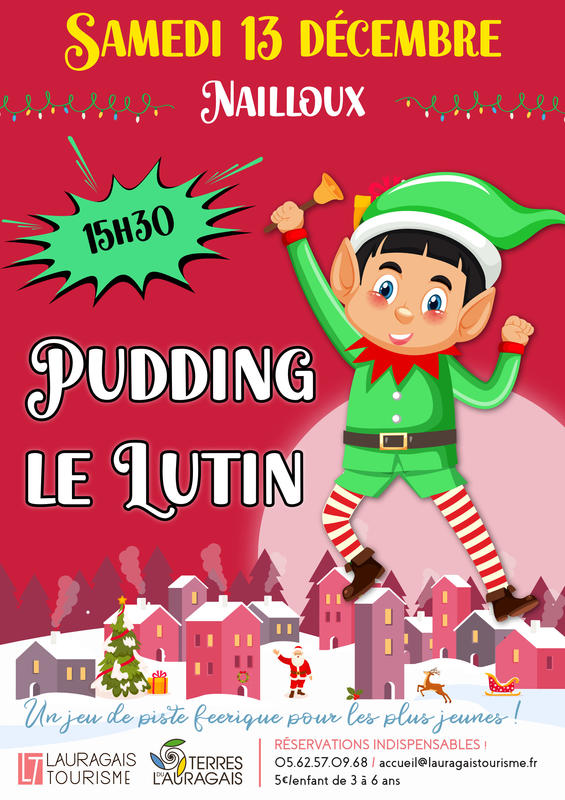 Viens t'Amuser avec Pudding, le Lutin du Pere Noel !
