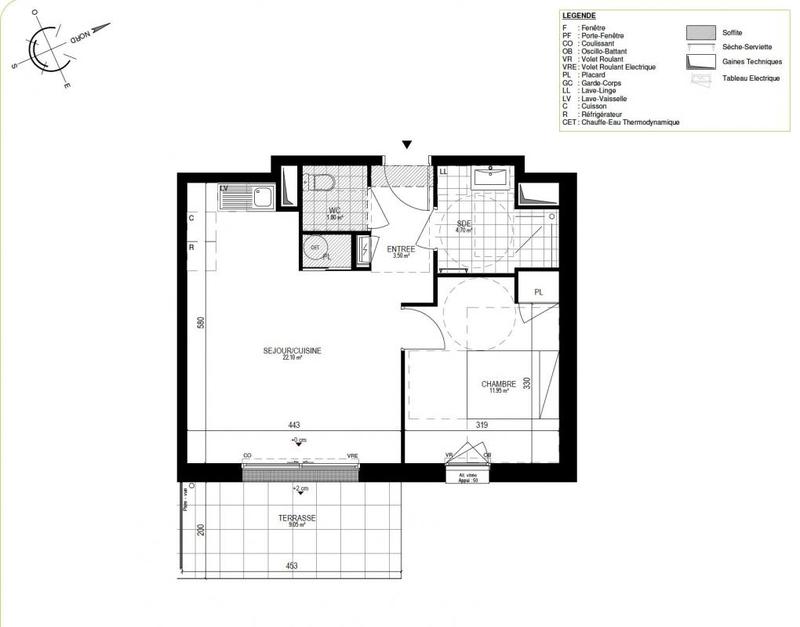 Appartement - 44 m² - 2 pièces