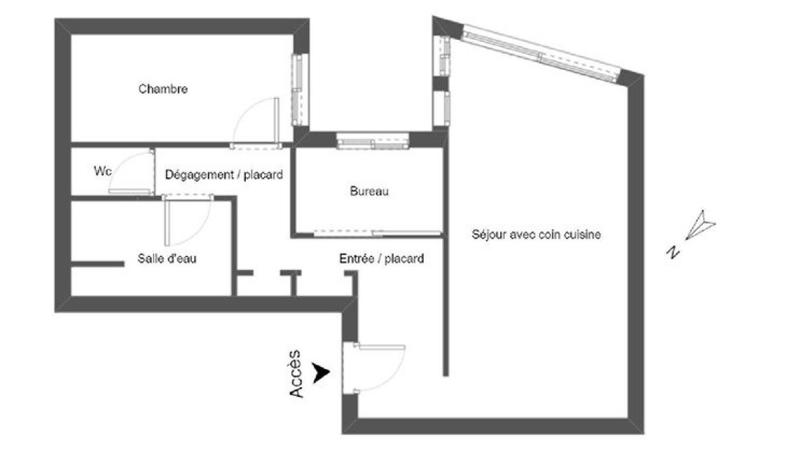 Appartement - 54 m² - 2 pièces