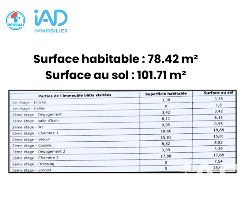 Appartement - 78 m² - 3 pièces